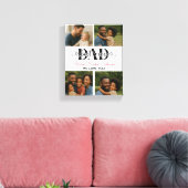 Best Father Ever Personalized Photo Collage Leinwanddruck (Insitu (Wohnzimmer))