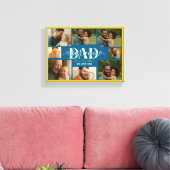 Best Father Ever personalized photo collage Leinwanddruck (Insitu (Wohnzimmer))