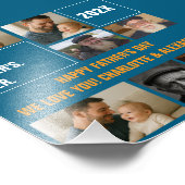 Best Father Ever Photo Collage and Custom Text Fotodruck (Ecke)