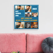 Best Father Ever Photo Collage and Custom Text Leinwanddruck (Insitu (Wohnzimmer))