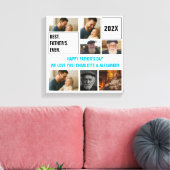 Best Father Ever Photo Collage and Custom Text Leinwanddruck (Insitu (Wohnzimmer))