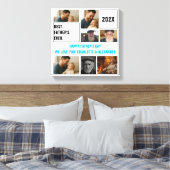 Best Father Ever Photo Collage and Custom Text Leinwanddruck (Insitu (Schlafzimmer))