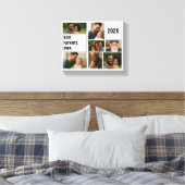 Best Father Ever Photo Collage and Custom Text Leinwanddruck (Insitu (Schlafzimmer))
