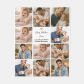 Best Father Ever Photo Collage | Personalized  Fleecedecke (Vorderseite)