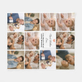 Best Father Ever Photo Collage | Personalized  Fleecedecke (Vorderseite (Horizontal))