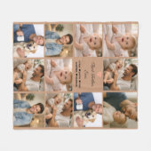 Best Father Ever Photo Collage | Personalized  Fleecedecke (Vorderseite (Horizontal))