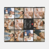 Best Father Ever Photo Collage | Personalized  Fleecedecke (Vorderseite (Horizontal))