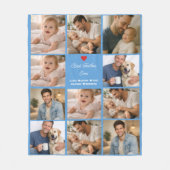 Best Father Ever Photo Collage | Personalized  Fleecedecke (Vorderseite)
