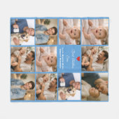 Best Father Ever Photo Collage | Personalized  Fleecedecke (Vorderseite (Horizontal))