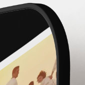 Best Father Ever Script Father's Day Photo Collage Pickleball Schläger (Linke Seite)