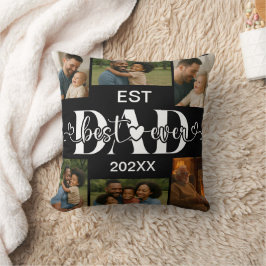Best Father Ever Throw Pillow – Personalized Photo Kissen