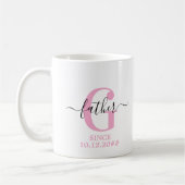 Best Father Monogram | Personalisierter Vatertag Kaffeetasse (Links)