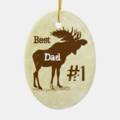 Best Father Moose Award Ornaments Keramikornament (Vorne)
