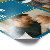Best father's Ever Photo Collage and Custom Text Fotodruck (Ecke)