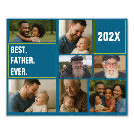 Best father's Ever Photo Collage and Custom Text Fotodruck