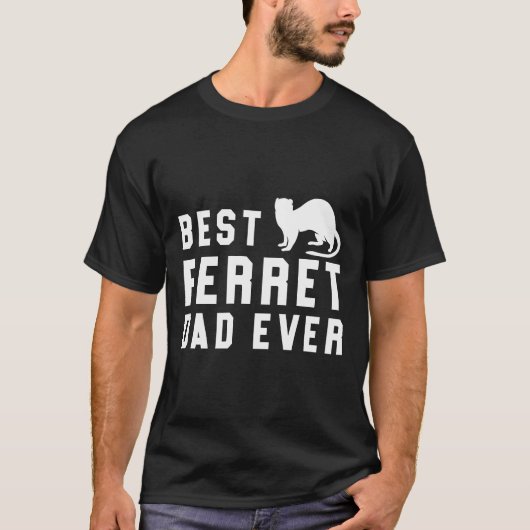 Best Ferret Vater je Pet Weasel White T-Shirt (Vorderseite)