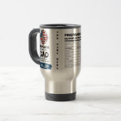 BEST FIREFIGHTER GIFTS FÜR VATER RTIREMENT GEBURTS REISEBECHER (Vorderseite Links)