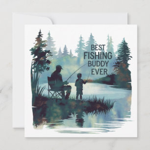 Best Fishing Buddy Feiertagskarte