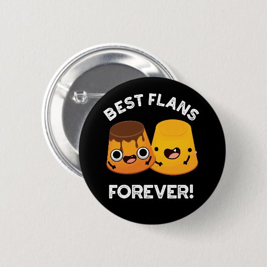 Best Flans Forever Funny Friend Pub Dark BG Button (Vorne & Hinten)