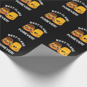 Best Flans Forever Funny Friend Pub Dark BG Geschenkpapier (Ecke)