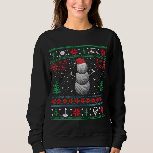 Best For Golf Lover Golf Ugly Christmas Sweaters Sweatshirt (Vorderseite)