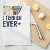 Best Fox Terrier Dad Ever Vintage Dog Lover Shirt_ Geschirrtuch (Viertel Falte)