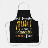 BEST FREAKIN' AUNT GODMOTHER JE SUNFLOWER SCHÜRZE (Vorderseite)