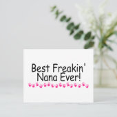Best Freakin Nana Ever Postkarte (Stehend Vorderseite)