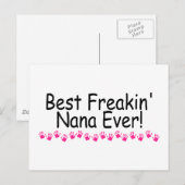 Best Freakin Nana Ever Postkarte (Vorne/Hinten)