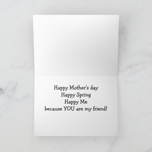 *BEST FREUND* AM MUTTER-TAG KARTE (Innenseite)