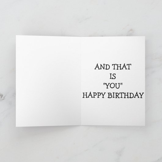 BEST FREUND? DU!!! HAPPY BIRTHDAY KARTE (Innenseite)