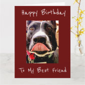**BEST FREUND** GEBURTSTAG WISHER CARD KARTE (Gelbe Blume)