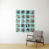 BEST FREUNDE Foto Collage Aquamarines Herz mit Lic Wandteppich (Beispiel)