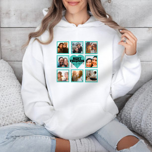 BEST FREUNDS Foto Collage Aquamarines Herz Hoodie