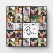 Best Friend 4-Ever Foto Collage - Custom 21-Foto Fotoplatte (Vorderseite)