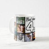 Best Friend 4-mal benutzerdefinierte Foto Collage  Kaffeetasse (Vorderseite Links)