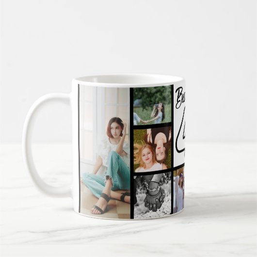 Best Friend 4-mal benutzerdefinierte Foto Collage  Kaffeetasse (Links)
