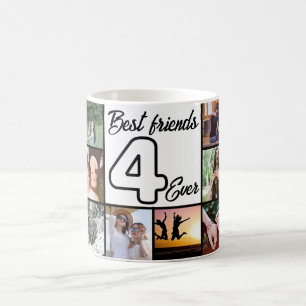 Best Friend 4-mal benutzerdefinierte Foto Collage  Kaffeetasse