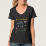 Best Friend 5th Birthday Fifth Bday Weltraum Ma T-Shirt<br><div class="desc">Best Friend 5. Geburtstag Fünfte Tagung WeltraumMatch</div>