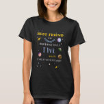 Best Friend 5th Birthday Fifth Bday Weltraum Ma T-Shirt<br><div class="desc">Best Friend 5. Geburtstag Fünfte Tagung WeltraumMatch</div>