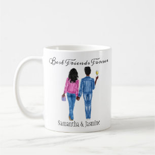 Best Friend African American Girls Foto Custom Kaffeetasse