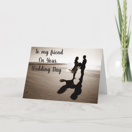 "BEST FRIEND" AUF IHRER WEDDING Day LIEBE/FUN CARD Karte (Vorderseite)