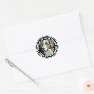 Best Friend Australian Shepherd Runder Aufkleber
