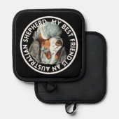 Best Friend Australian Shepherd Topflappen (Vorderseite/Rückseite)