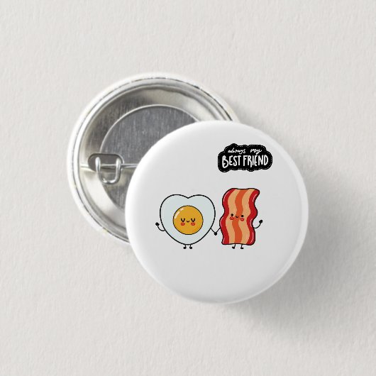 Best Friend Bacon and Eggs Button (Vorne & Hinten)