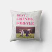 Best Friend BESTE FREUNDIN Bestie Foto-Karte Kissen (Rückseite)