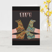 BEST FRIEND BESTE FREUNDIN GIRLFRIENDS HELLO CARD KARTE (Gelbe Blume)