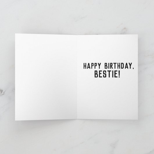 BEST FRIEND BESTE FREUNDIN RETRO BIRTHDAY CARD KARTE (Innenseite)