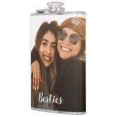 Best Friend Besties Custom Foto Flachmann (Links)