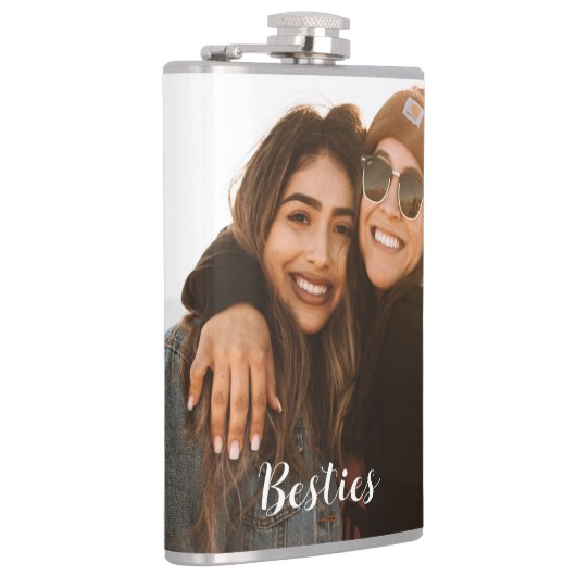 Best Friend Besties Custom Foto Flachmann (Rechts)